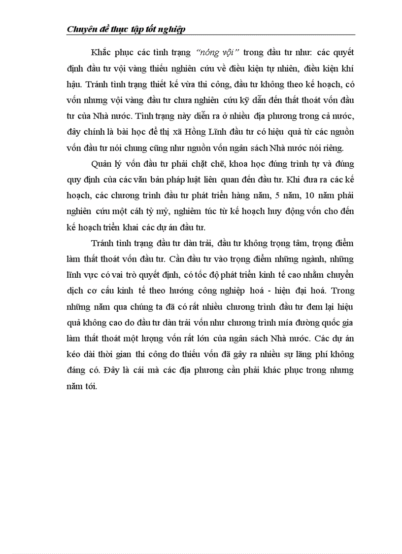 image for page Thực trạng và giải pháp sử dụng hiệu quả vốn đầu tư từ ngân sách cho đầu tư phát triển trên địa bàn thị xã Hồng Lĩnh tỉnh Hà Tĩnh giai đoạn 2000 2010 1