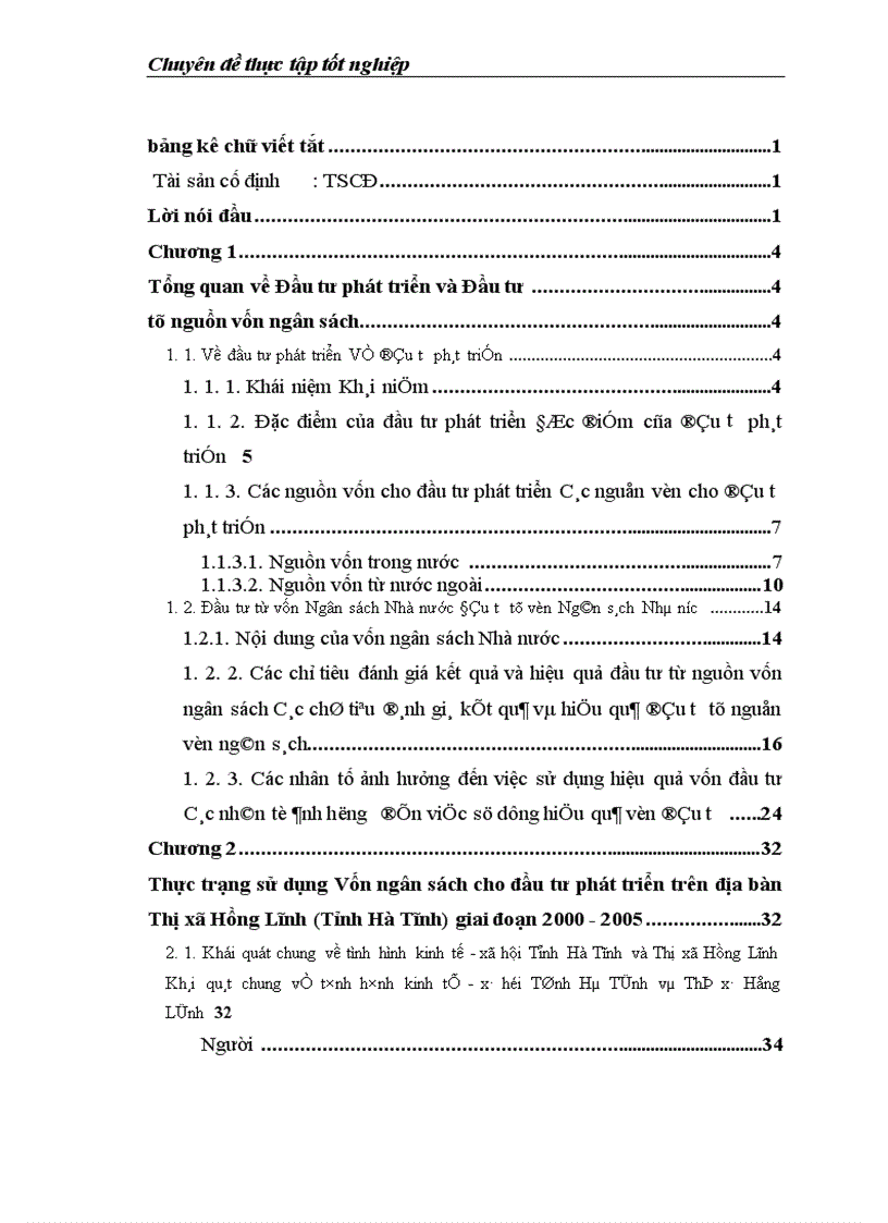 image for page Thực trạng và giải pháp sử dụng hiệu quả vốn đầu tư từ ngân sách cho đầu tư phát triển trên địa bàn thị xã Hồng Lĩnh tỉnh Hà Tĩnh giai đoạn 2000 2010 1