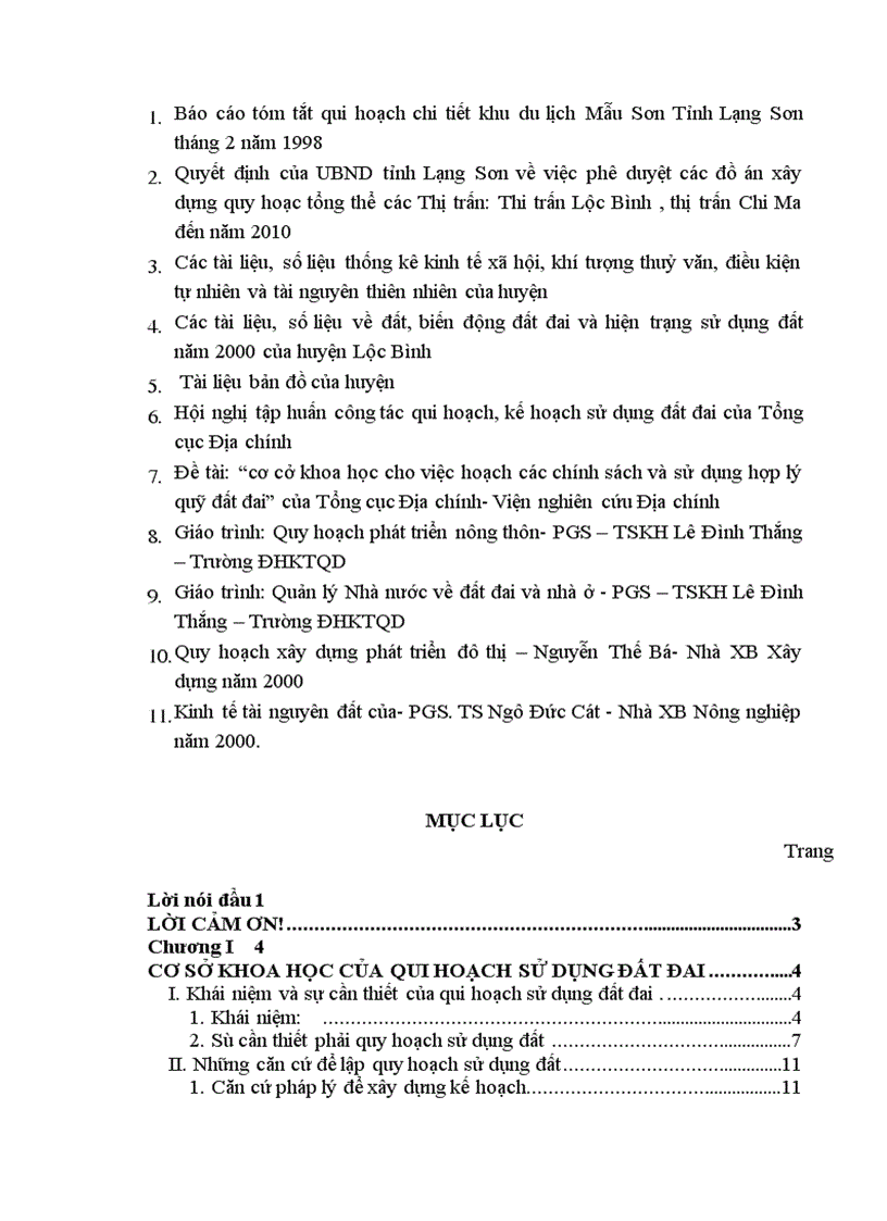 image for page Cơ sở khoa học của quy hoạch sử dụng đất đai huyện Lộc Bình Tỉnh Lạng Sơn thời kỳ 2001 2010