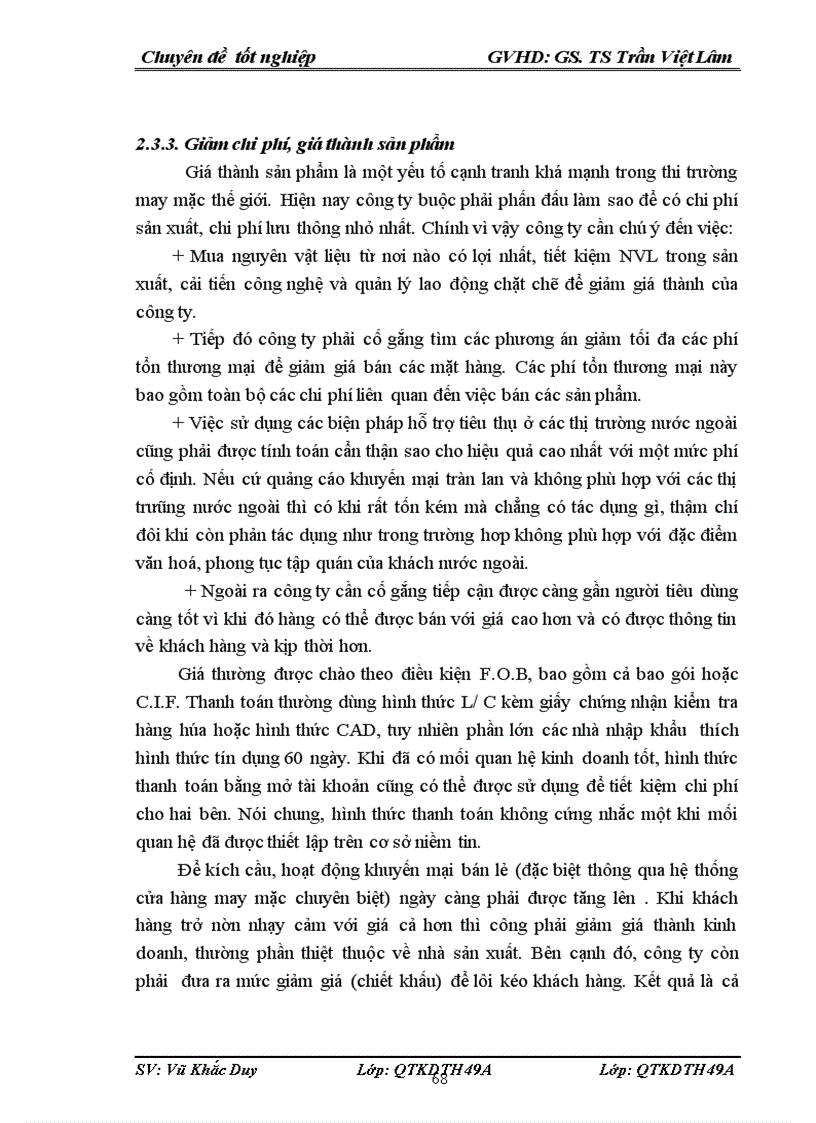 image for page Đẩy mạnh hoạt động xuất khẩu hàng may mặc tại Công ty cổ phần xuất nhập khẩu 277 Hà NAM