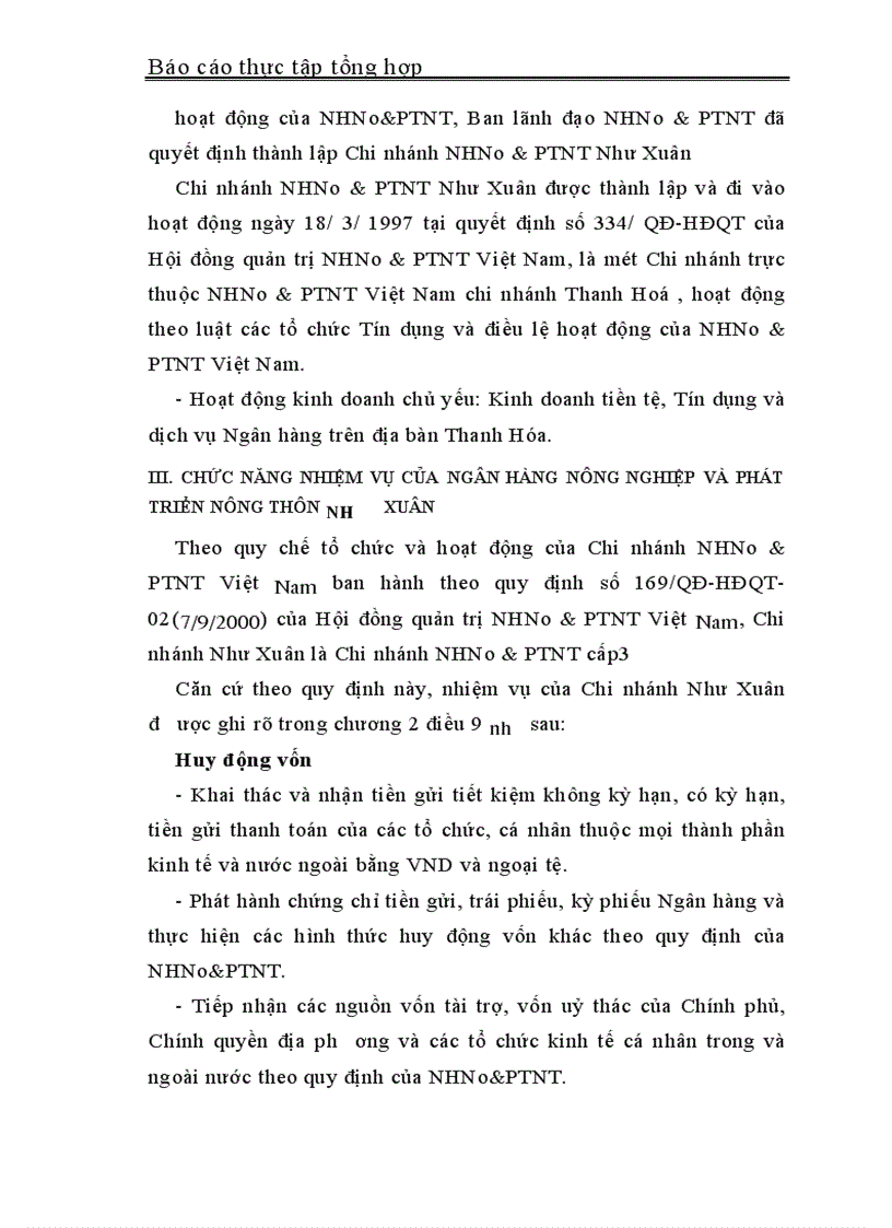 image for page Báo cáo thực tập tổng hợp tại Chi nhánh Ngân hàng Nông nghiệp và Phát triển Nông thôn Như Xuân