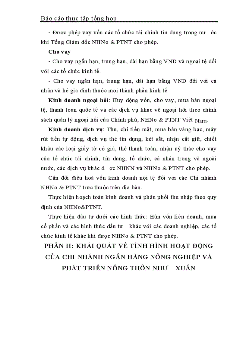 image for page Báo cáo thực tập tổng hợp tại Chi nhánh Ngân hàng Nông nghiệp và Phát triển Nông thôn Như Xuân