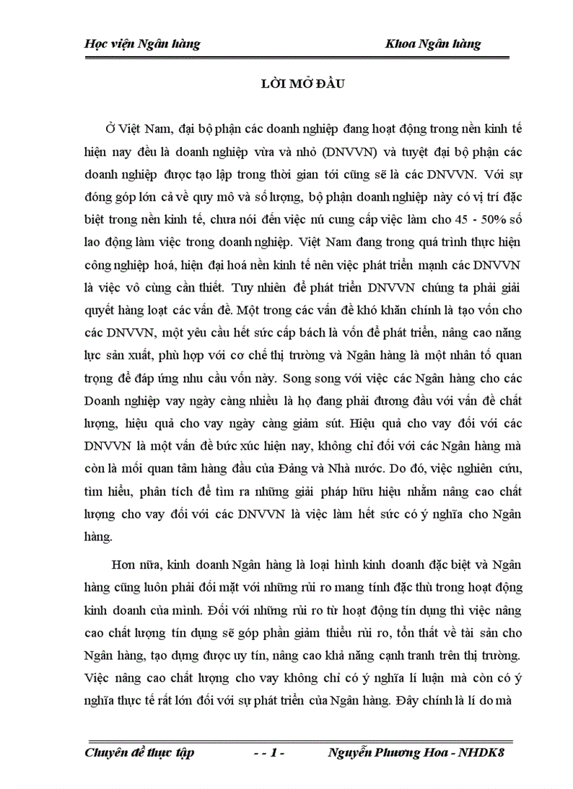 image for page Giải pháp nhằm nâng cao chất lượng tín dụng đối với doanh nghiệp vừa và nhỏ tại Ngân hàng nông nghiệp và Phát triển nông thôn Đông Anh 1