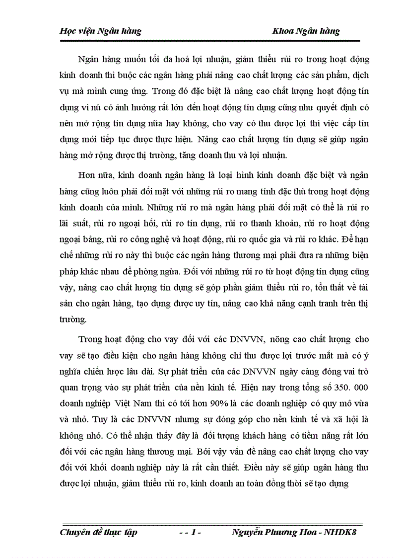 image for page Giải pháp nhằm nâng cao chất lượng tín dụng đối với doanh nghiệp vừa và nhỏ tại Ngân hàng nông nghiệp và Phát triển nông thôn Đông Anh 1