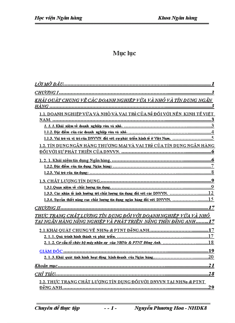 image for page Giải pháp nhằm nâng cao chất lượng tín dụng đối với doanh nghiệp vừa và nhỏ tại Ngân hàng nông nghiệp và Phát triển nông thôn Đông Anh 1
