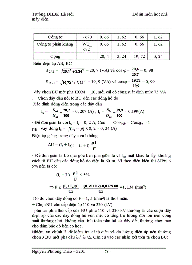 image for page Tính tổn thất điện năng trong các máy biến áp