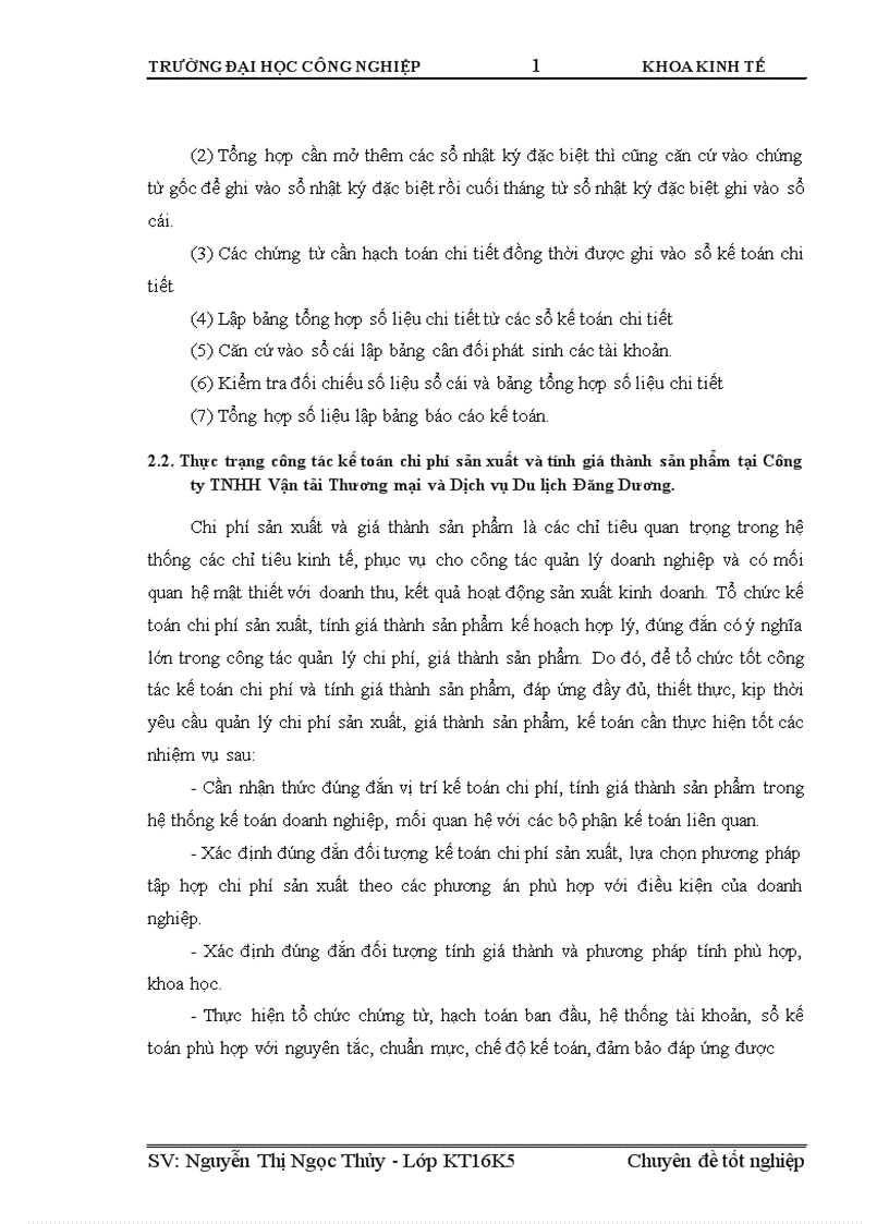 image for page Hoàn thiện công tác kế toán hạch toán chi phí sản xuất và tính giá thành sản phẩm tại công ty TNHH vận tải thương mại và dịch vụ du lịch Đăng Dương