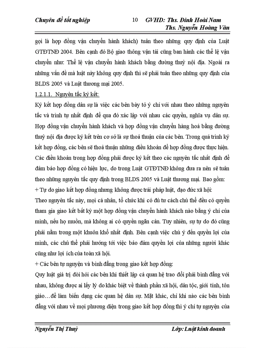 image for page Thực tiễn áp dụng pháp luật trong việc ký kết và thực hiện hợp đồng vận chuyển đường thuỷ tại Chi nhánh Hoà Bình thuộc TCT vận tải thuỷ 1
