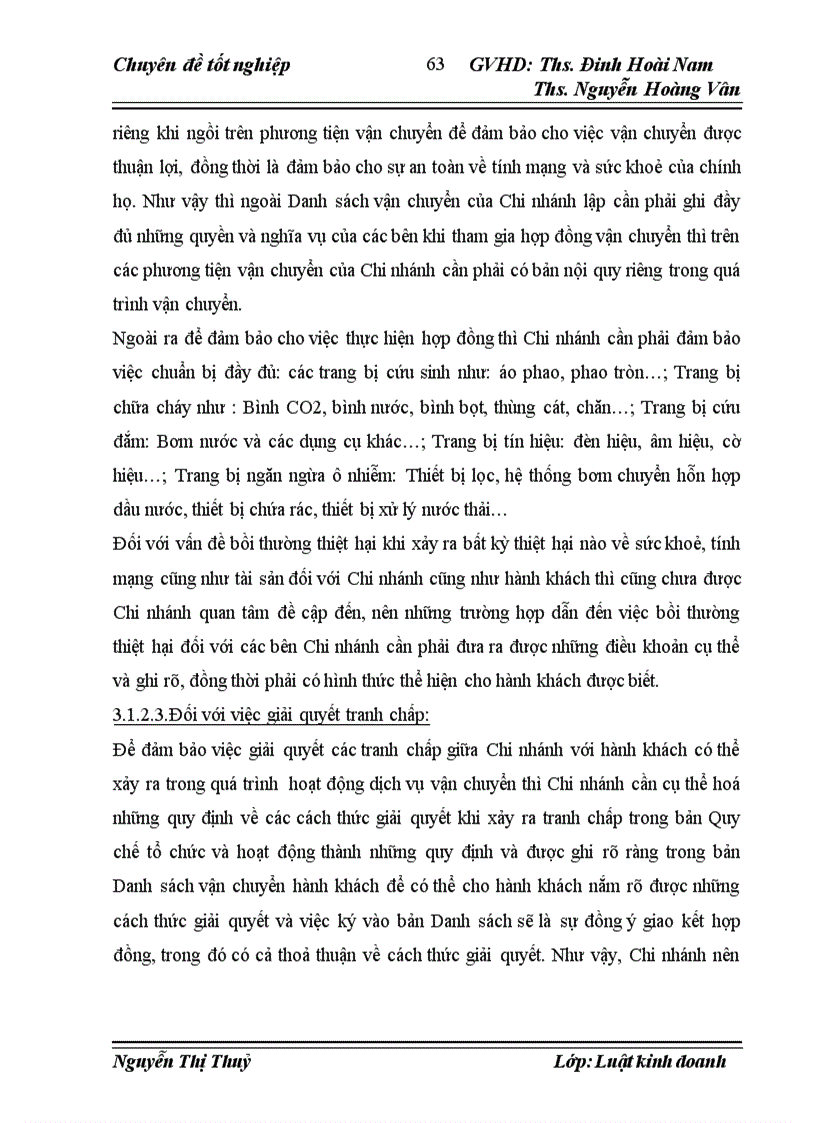 image for page Thực tiễn áp dụng pháp luật trong việc ký kết và thực hiện hợp đồng vận chuyển đường thuỷ tại Chi nhánh Hoà Bình thuộc TCT vận tải thuỷ 1