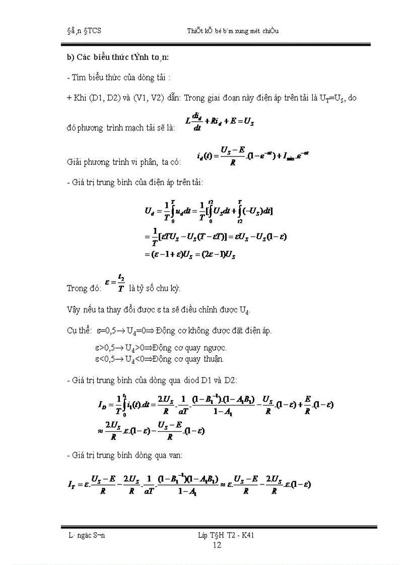 image for page Thiết kế bộ băm xung một chiều để điều chỉnh tốc độ động cơ điện một chiều kích từ song song lấy nguồn cung cấp từ acqui 1