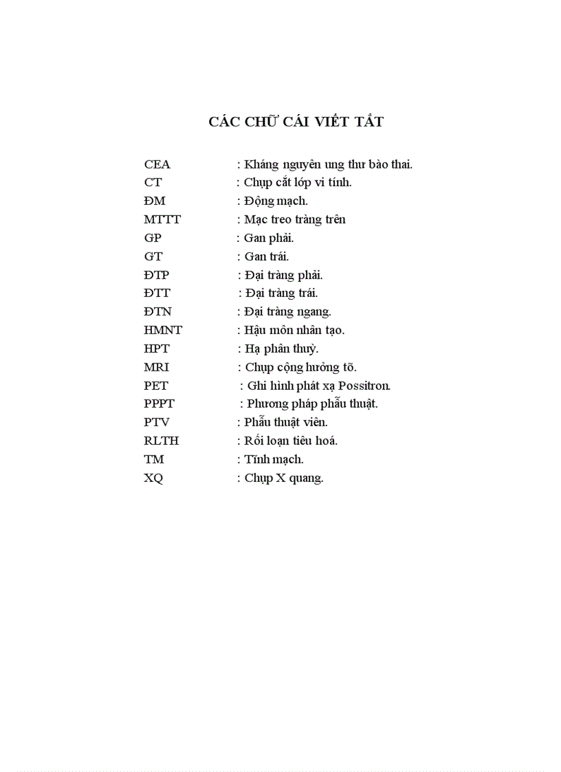 image for page Nghiên cứu kết quả điều trị phẫu thuật ung thư đại tràng tái phát tại bệnh viện Việt Đức