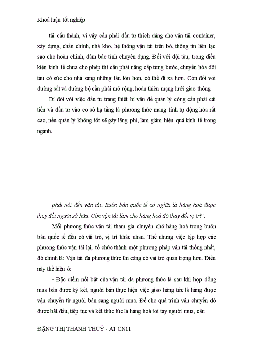 image for page Vận tải Đa phương thức quốc tế thực trạng và hướng phát triển ở khu vực phía Bắc