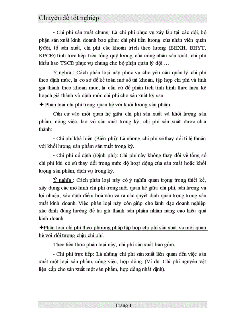 image for page Một số ý kiến đóng góp nhằm hoàn thiện công tác kế toán chi phí và tính giá thành sản phẩm ở xí nghiệp xây lắp I