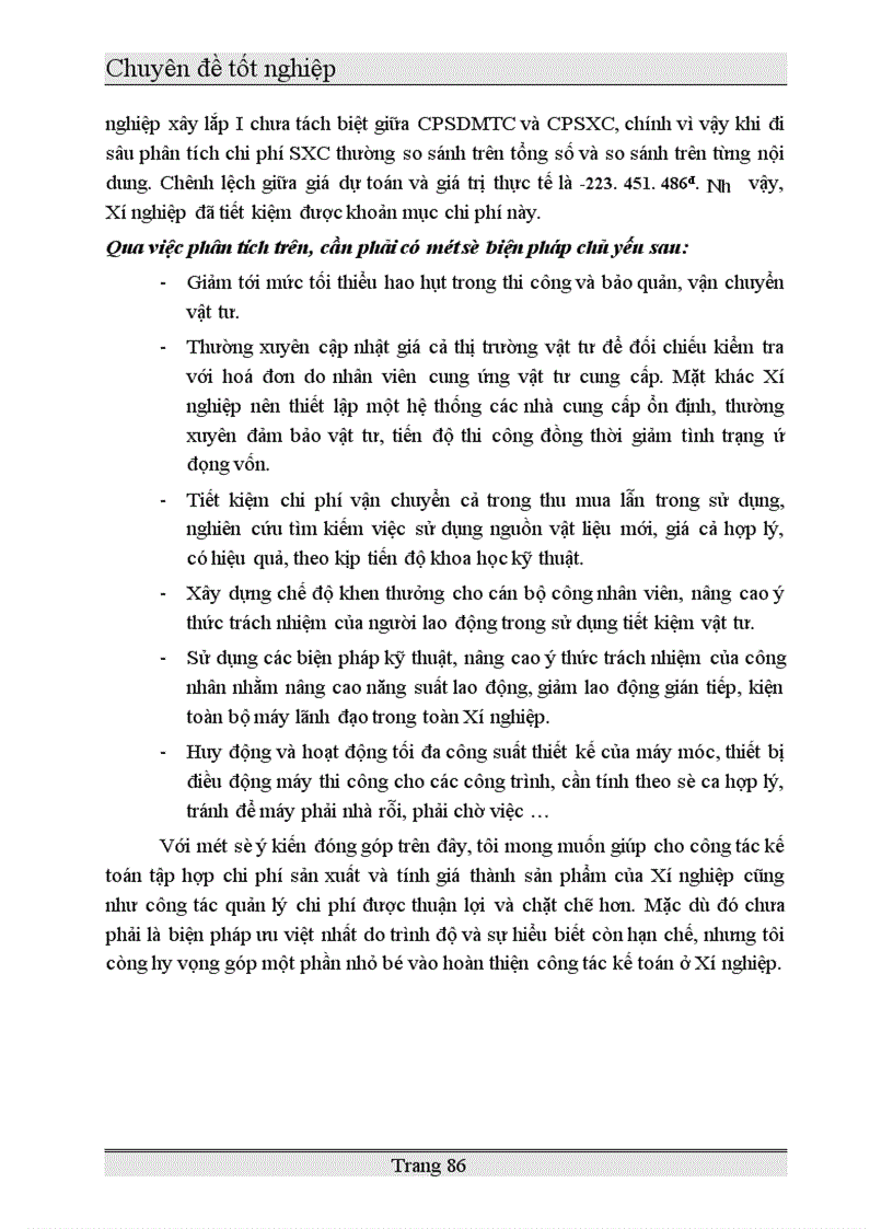 image for page Một số ý kiến đóng góp nhằm hoàn thiện công tác kế toán chi phí và tính giá thành sản phẩm ở xí nghiệp xây lắp I