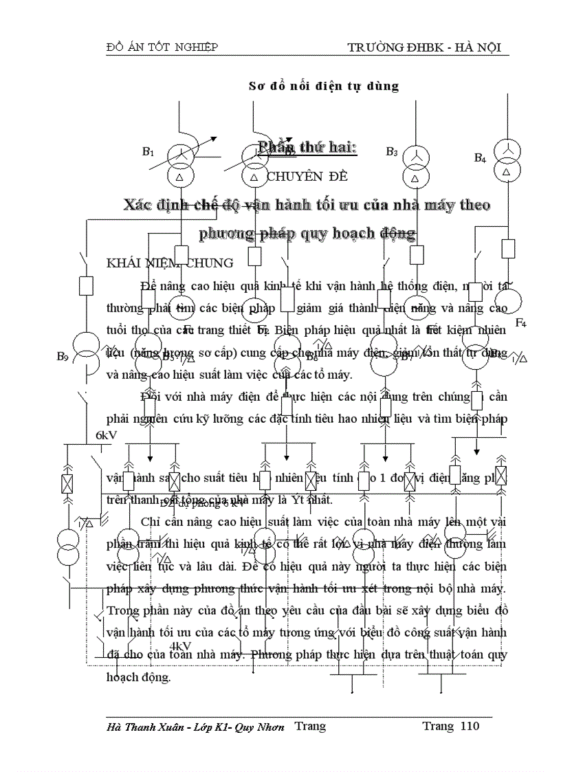 image for page Tính toán dòng điện ngắn mạch và lựa chọn thiết bị của sơ đồ nối điện chính các phương án
