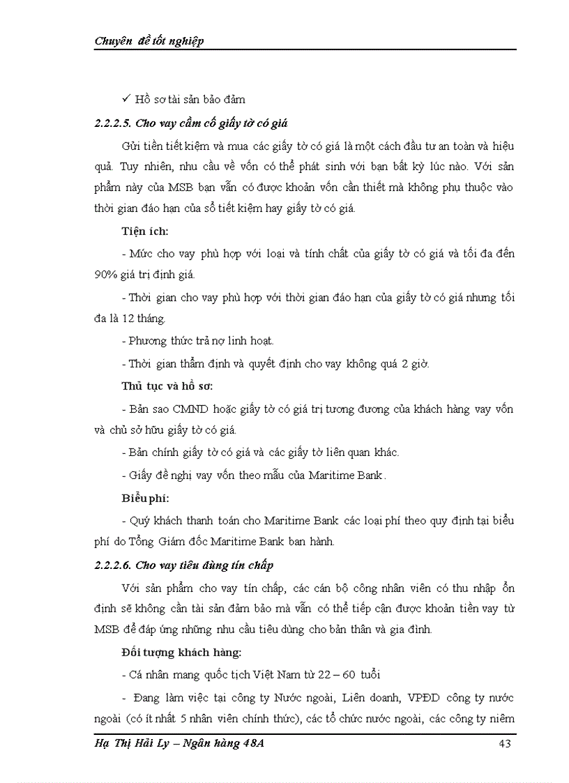 image for page Mở rộng cho vay tiêu dùng tại ngân hàng thương mại cổ phần Hàng Hải chi nhánh Long Biên 1
