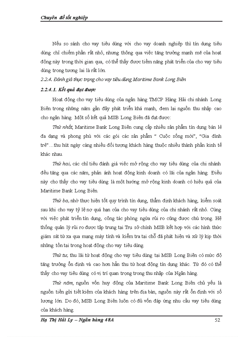 image for page Mở rộng cho vay tiêu dùng tại ngân hàng thương mại cổ phần Hàng Hải chi nhánh Long Biên 1