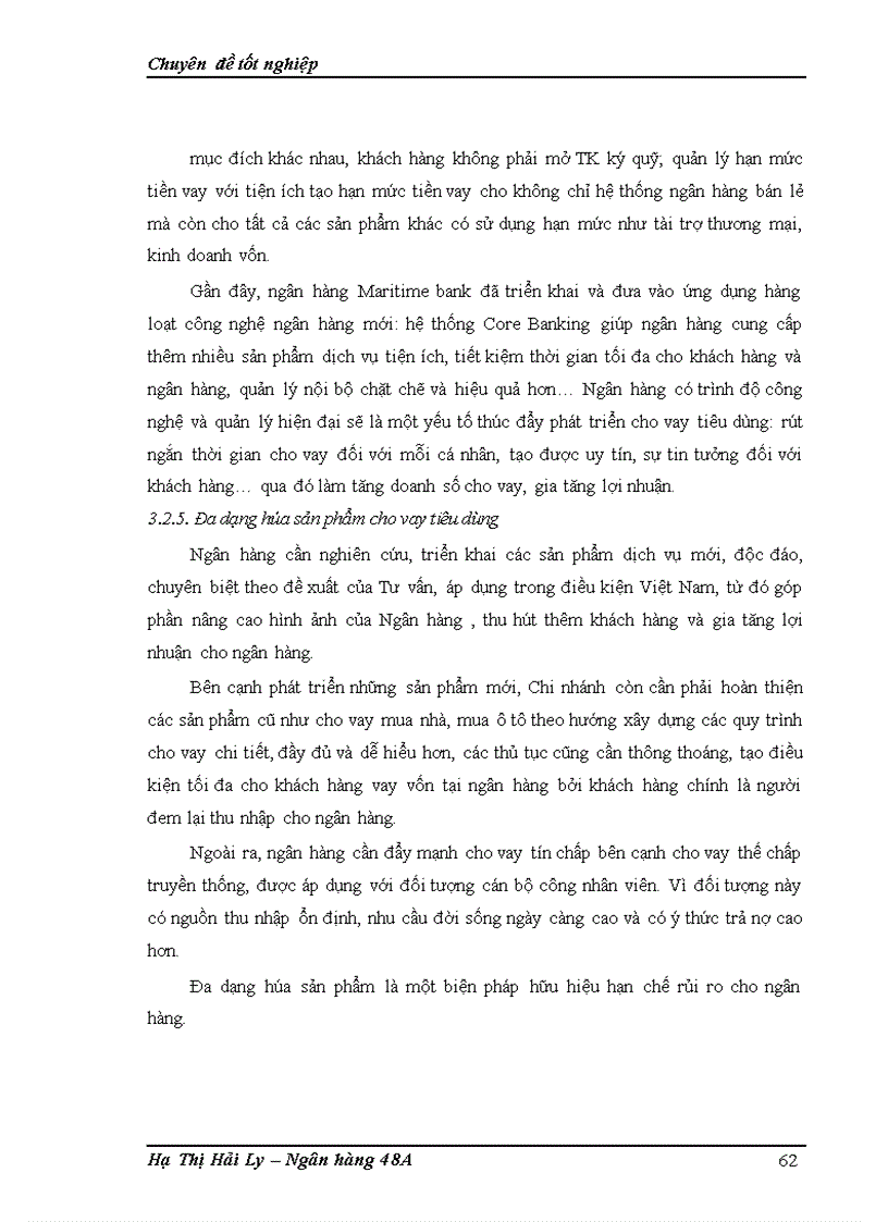 image for page Mở rộng cho vay tiêu dùng tại ngân hàng thương mại cổ phần Hàng Hải chi nhánh Long Biên 1