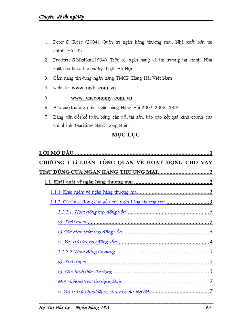 image for page Mở rộng cho vay tiêu dùng tại ngân hàng thương mại cổ phần Hàng Hải chi nhánh Long Biên 1