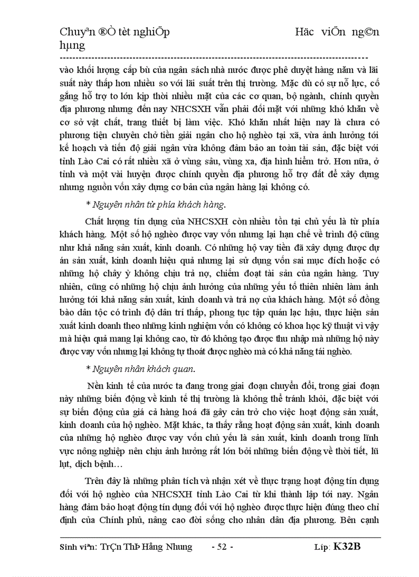 image for page Giải pháp nâng cao chất lượng tín dụng đối với hộ nghèo tại Ngân hàng Chính sách xã hội tỉnh Lào Cai
