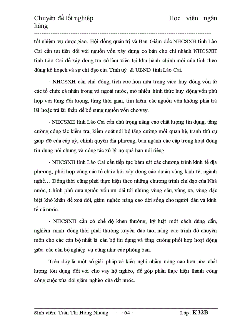 image for page Giải pháp nâng cao chất lượng tín dụng đối với hộ nghèo tại Ngân hàng Chính sách xã hội tỉnh Lào Cai