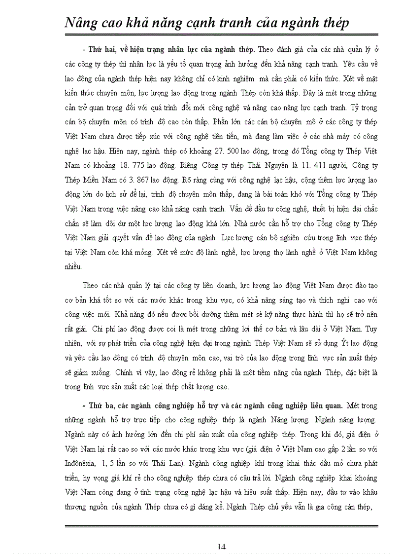 image for page Nâng cao khả năng cạnh tranh của ngành thép nước ta trong qúa trình hội nhập khu vực và quốc tế 1