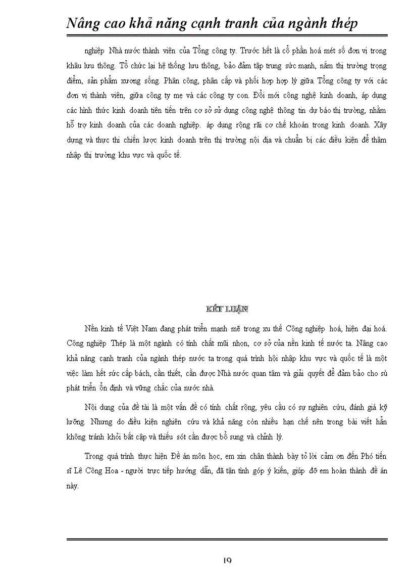 image for page Nâng cao khả năng cạnh tranh của ngành thép nước ta trong qúa trình hội nhập khu vực và quốc tế 1