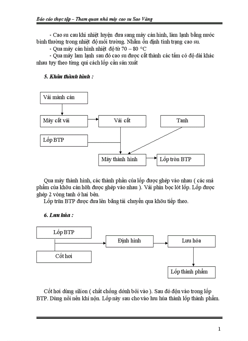 image for page Báo cáo thực tập Tham quan nhà máy cao su Sao Vàng