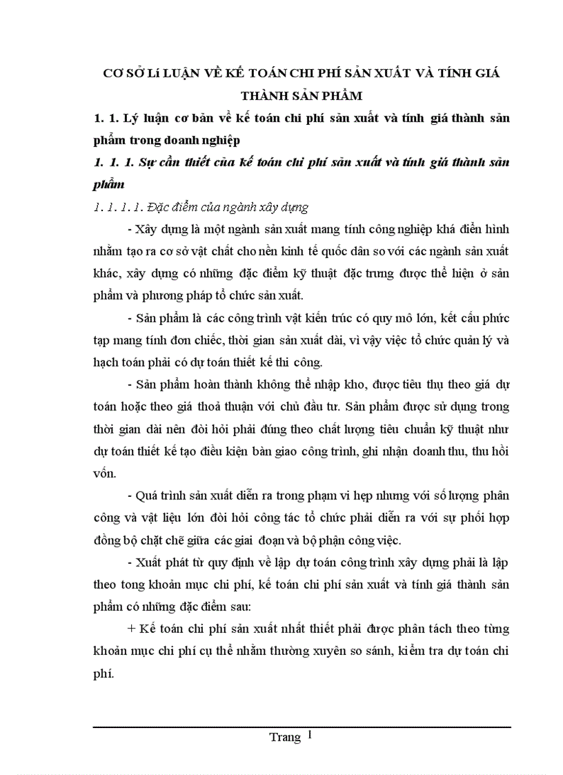 image for page Hoàn thiện kế toán chi phí sản xuất và tính giá thành sản phẩm xây lắp tại Công ty Cổ phần Đầu tư xây dựng Hải Long 1