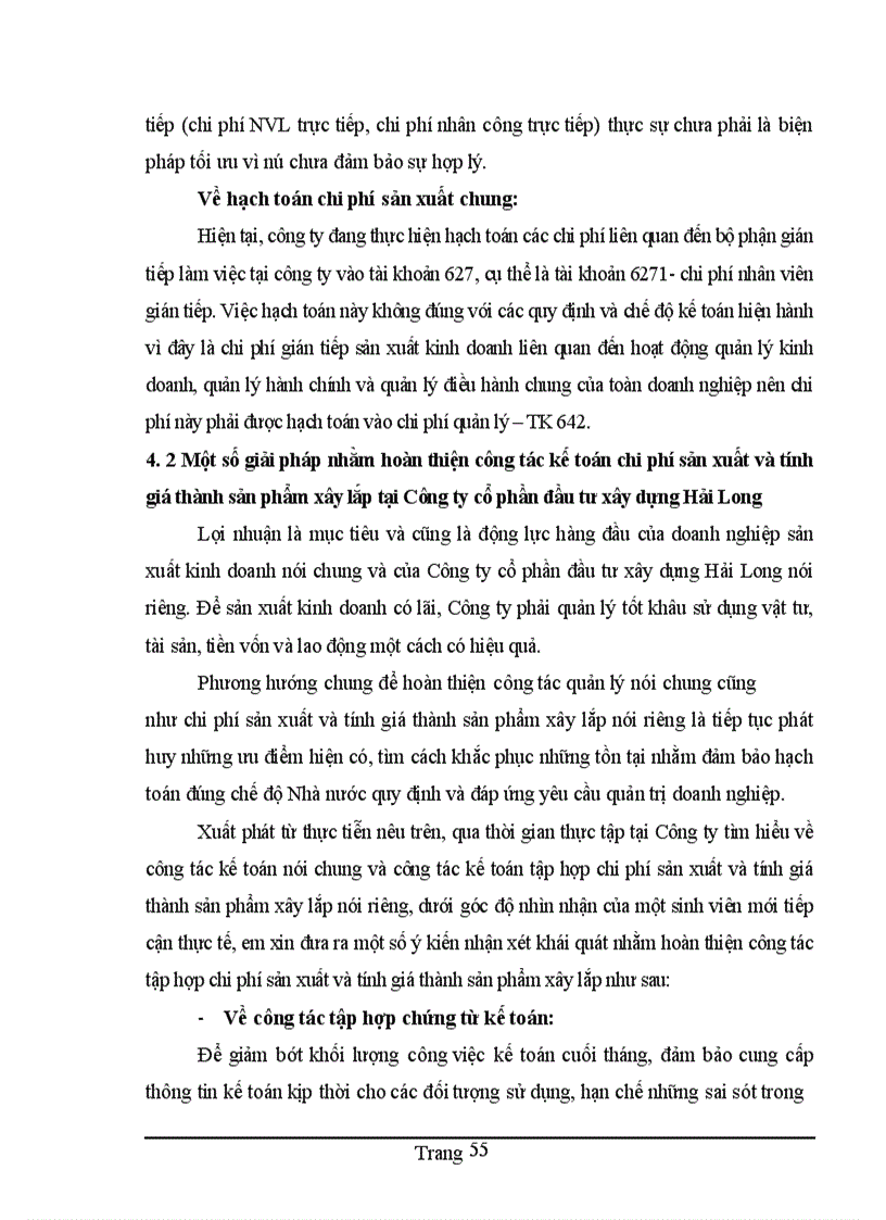 image for page Hoàn thiện kế toán chi phí sản xuất và tính giá thành sản phẩm xây lắp tại Công ty Cổ phần Đầu tư xây dựng Hải Long 1