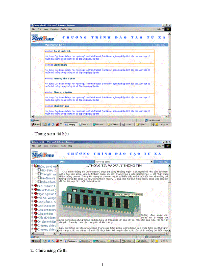 image for page Khảo sát phân tích xây dựng hệ thống Đào tạo từ xa cho công ty Mobifone