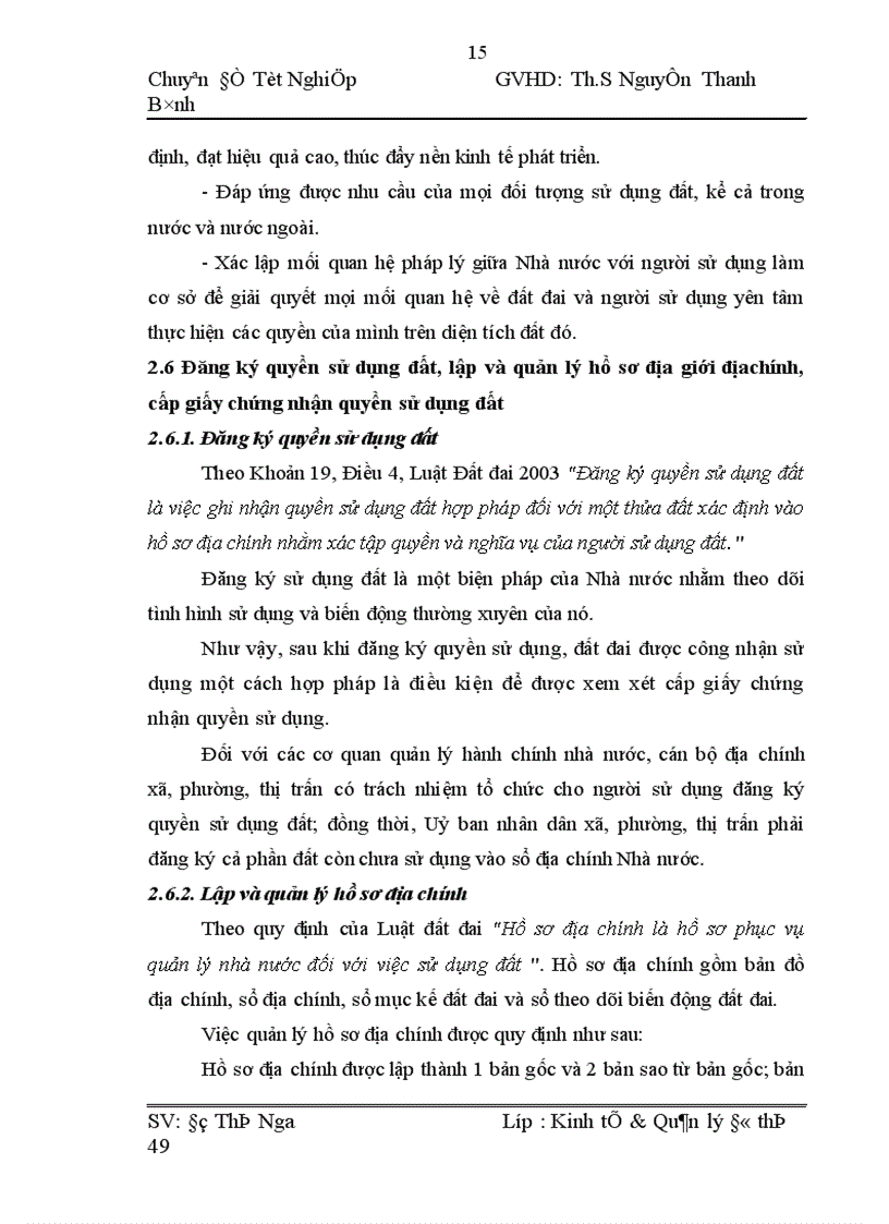 image for page Thực trạng và kiến nghị công tác quản lý và sử dụng đất tại huyện Tiên Du TP Bắc Ninh giai đoạn 2005 2010 1
