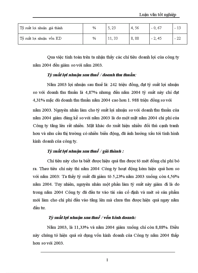 image for page Lợi nhuận và một số giải pháp chủ yếu tăng lợi nhuận tại Công ty TNHH Thành Công 1