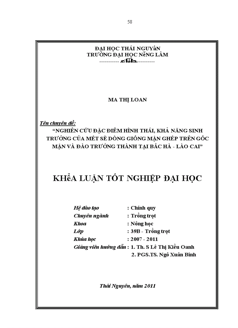 image for page Nghiên cứu đặc điểm hình thái khả năng sinh trưởng của một số dòng mận ghép trên gốc mận và đào trưởng thành tại Bắc Hà Lào Cai