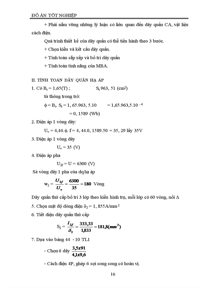 image for page Thiết kế máy biến áp điện lực ba pha ngâm dầu