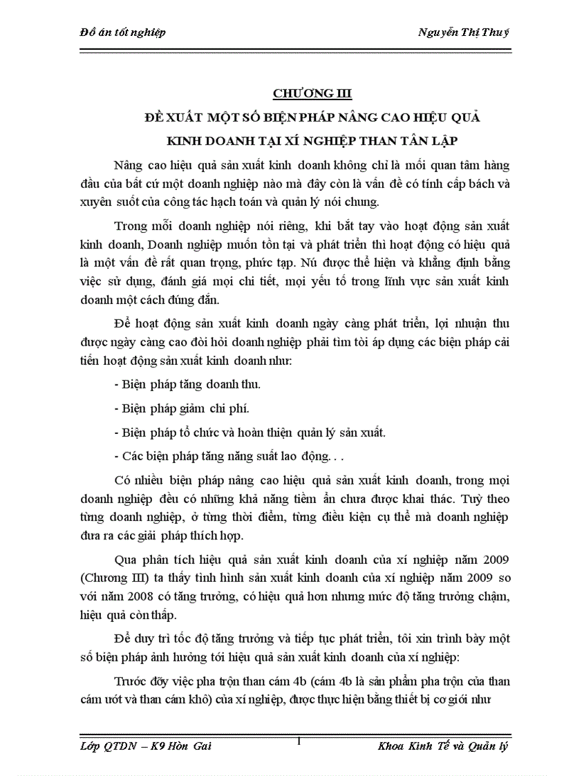 image for page Phân tích thực trạng và đề xuất biện pháp nâng cao hiệu quả sản xuất kinh doanh của Xí nghiệp than Tân Lập 1