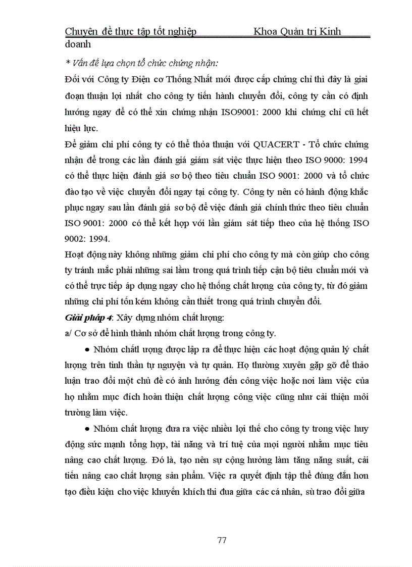 image for page Một số vấn đề về việc chuyển đổi hệ thống quản lý chất lượng theo tiêu chuẩn ISO 9000 phiên bản 1994 sang phiên bản 2000 tại Công ty Điện cơ Thống nhất 1
