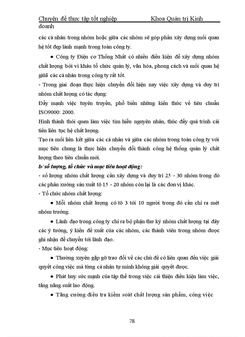image for page Một số vấn đề về việc chuyển đổi hệ thống quản lý chất lượng theo tiêu chuẩn ISO 9000 phiên bản 1994 sang phiên bản 2000 tại Công ty Điện cơ Thống nhất 1