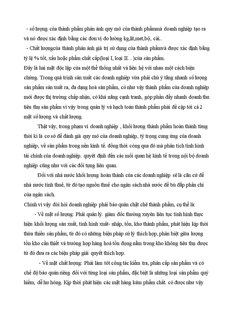 image for page Tổ chức hạch toán thành phẩm tiêu thụ thành phẩm ở công ty rau quả việt nam 1