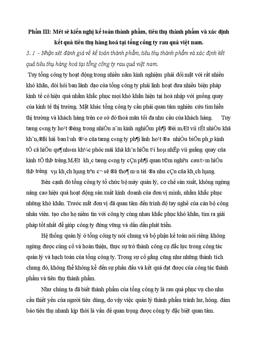 image for page Tổ chức hạch toán thành phẩm tiêu thụ thành phẩm ở công ty rau quả việt nam 1