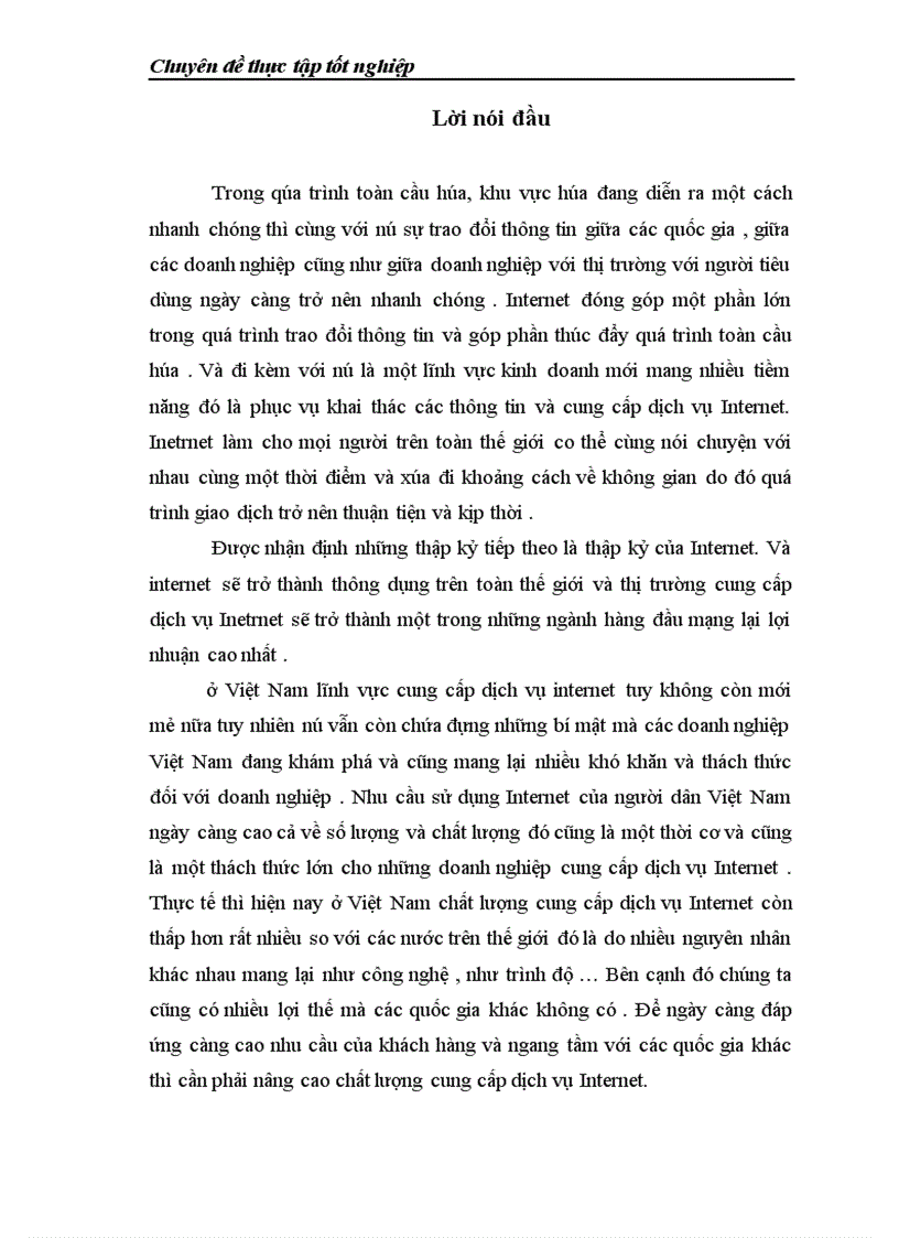 image for page Một số giải pháp nâng cao chất lượng cung cấp dịch vụ Internet tại Công ty viễn thông quân đội Viettel 1