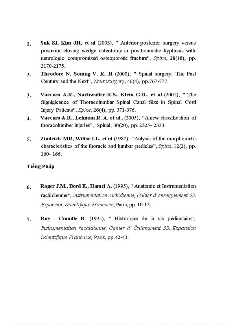 image for page Nghiên cứu đặc điểm lâm sàng chẩn đoán hình ảnh và kết quả điều trị phẫu thuật chấn thương cột sống đoạn bản lề Ngực Thắt lưng có liệt