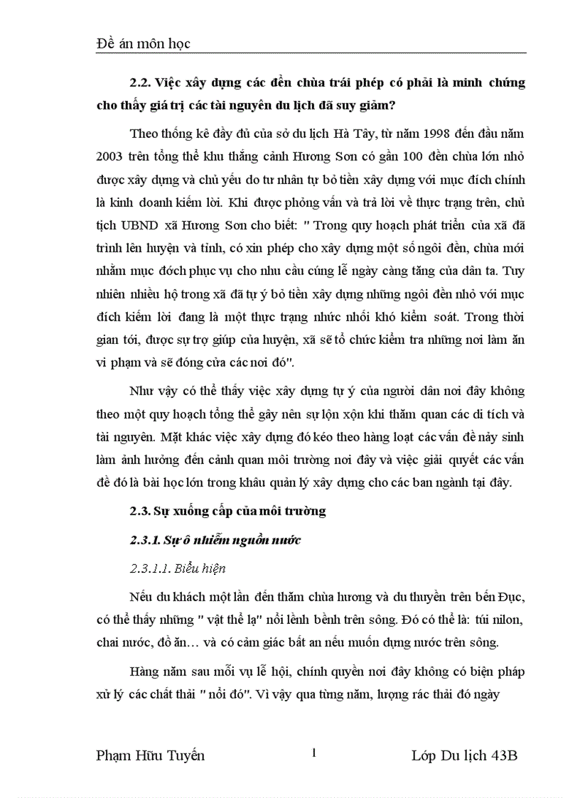 image for page Môi trường du lịch tại chùa Hương thực trạng và giải pháp 1