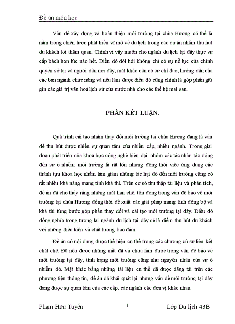 image for page Môi trường du lịch tại chùa Hương thực trạng và giải pháp 1