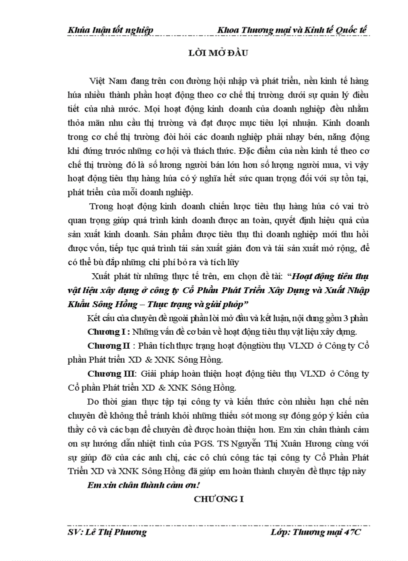 image for page Hoạt động tiêu thụ vật liệu xây dựng ở công ty Cổ Phần Phát Triển Xây Dựng và Xuất Nhập Khẩu Sông Hồng Thực trạng và giải pháp 1