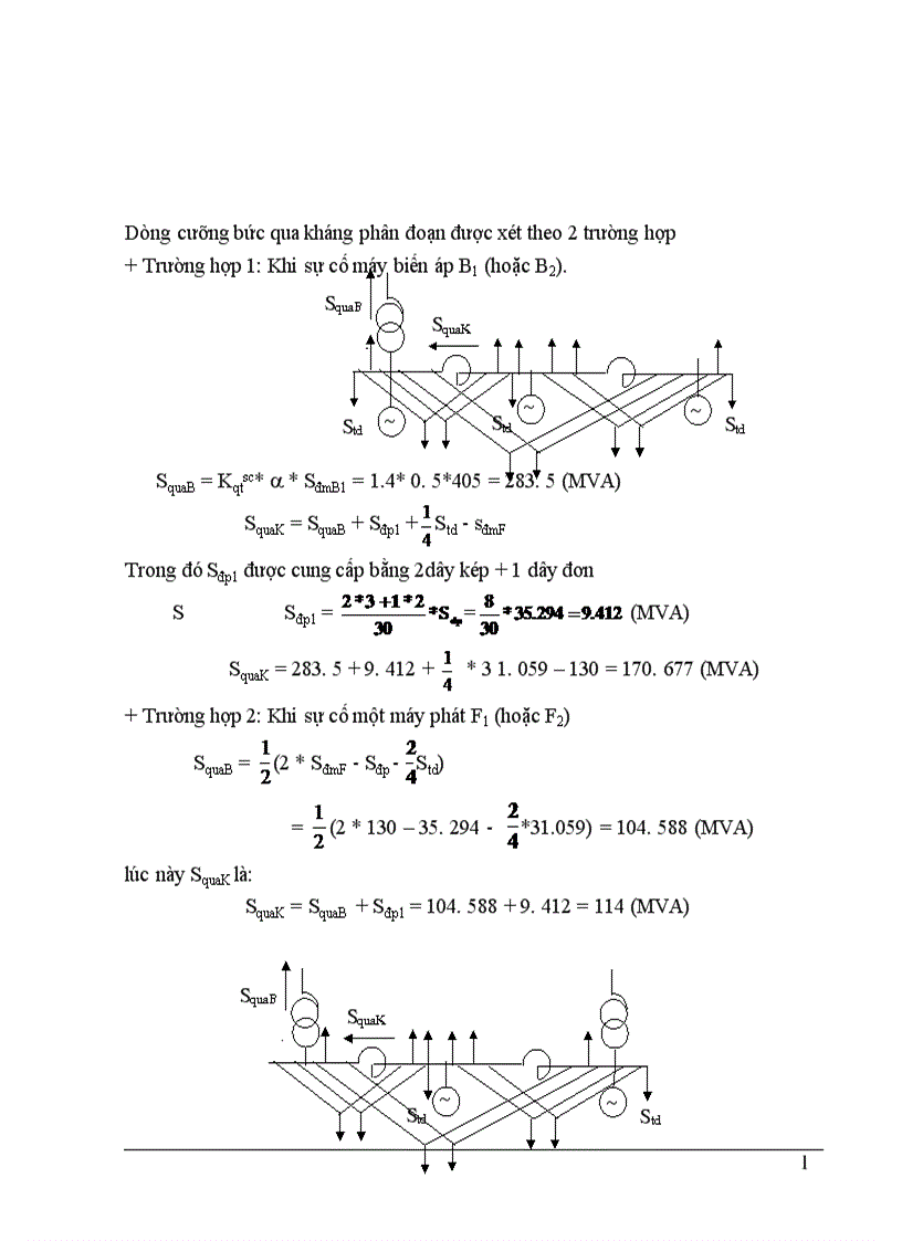 image for page Chọn sơ đồ nối điện chính của nhà máy điện 1