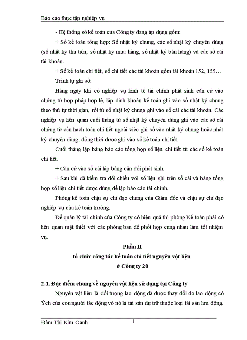 image for page Tổ chức kế toán nguyên vật liệu ở Công ty 20 Tổng cục Hậu cần Bộ Quốc phòng 1