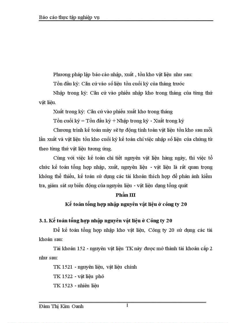 image for page Tổ chức kế toán nguyên vật liệu ở Công ty 20 Tổng cục Hậu cần Bộ Quốc phòng 1