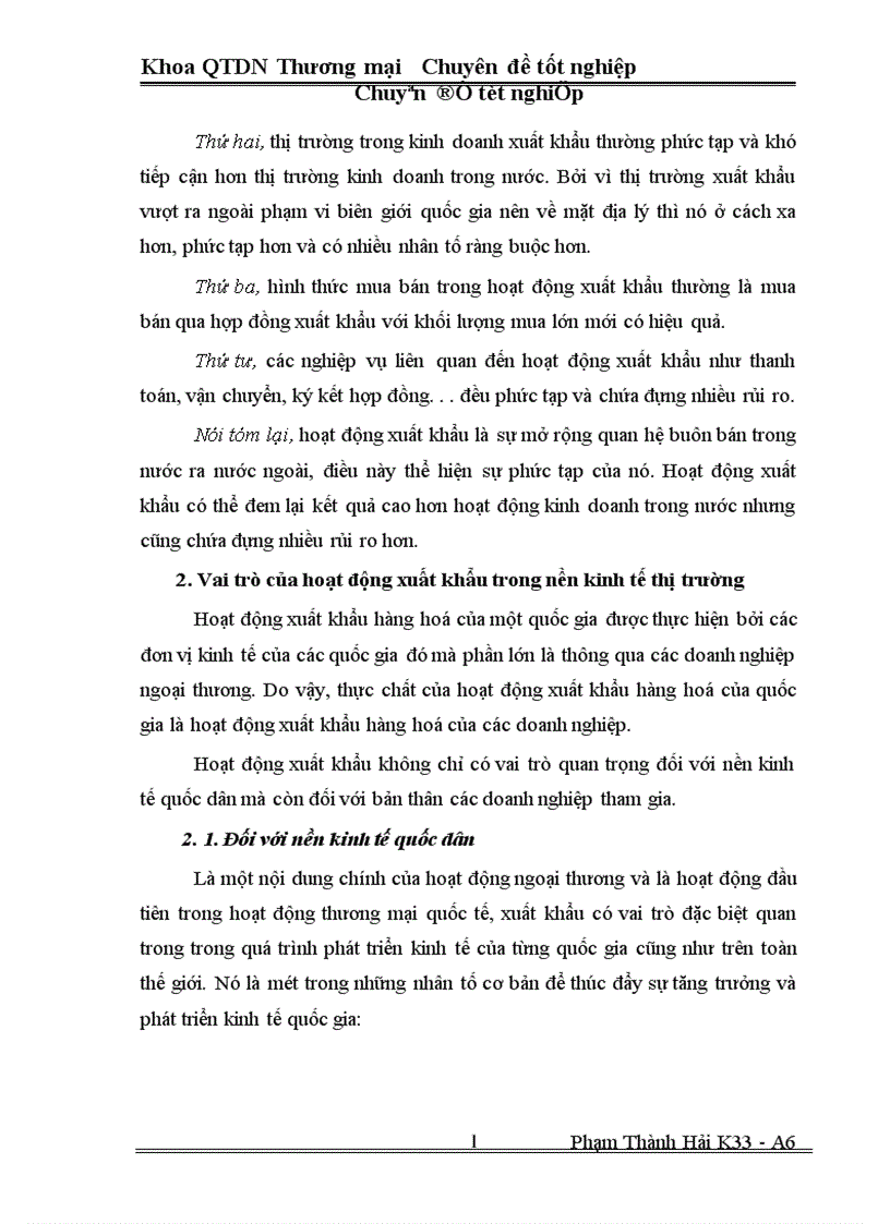 image for page Một số Biện pháp thúc đẩy hoạt động xuất khẩu ở Công ty xuất nhập khẩu Hà Tây