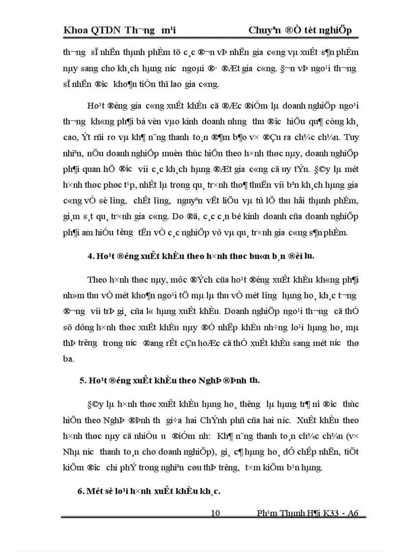 image for page Một số Biện pháp thúc đẩy hoạt động xuất khẩu ở Công ty xuất nhập khẩu Hà Tây